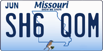 MO license plate SH6Q0M