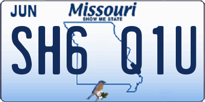 MO license plate SH6Q1U
