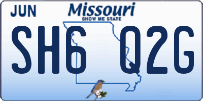 MO license plate SH6Q2G
