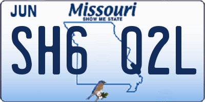 MO license plate SH6Q2L