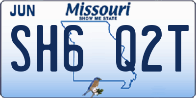 MO license plate SH6Q2T