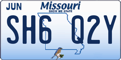 MO license plate SH6Q2Y