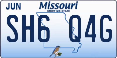 MO license plate SH6Q4G