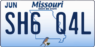 MO license plate SH6Q4L