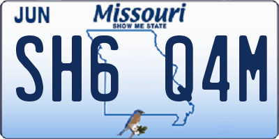 MO license plate SH6Q4M