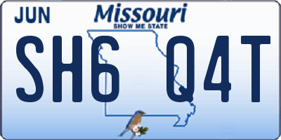 MO license plate SH6Q4T