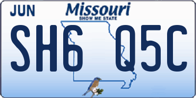 MO license plate SH6Q5C