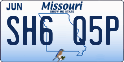 MO license plate SH6Q5P