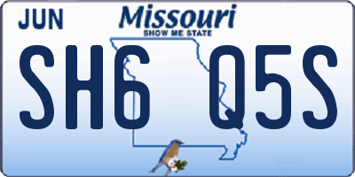 MO license plate SH6Q5S