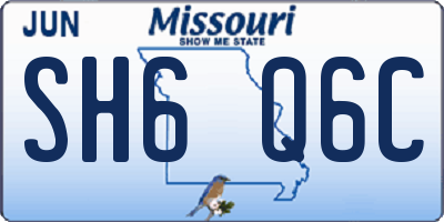 MO license plate SH6Q6C