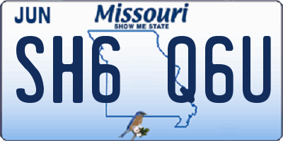 MO license plate SH6Q6U