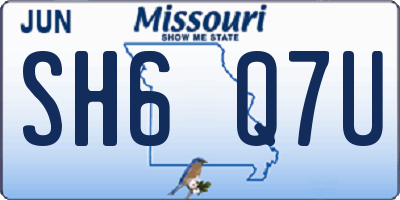 MO license plate SH6Q7U