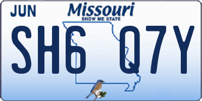 MO license plate SH6Q7Y