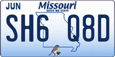 MO license plate SH6Q8D