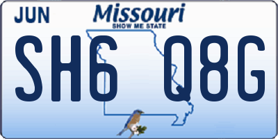 MO license plate SH6Q8G
