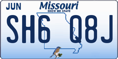 MO license plate SH6Q8J