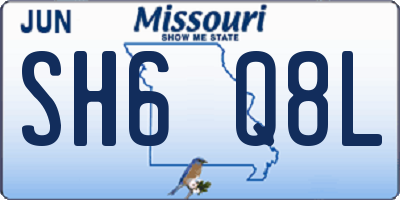 MO license plate SH6Q8L
