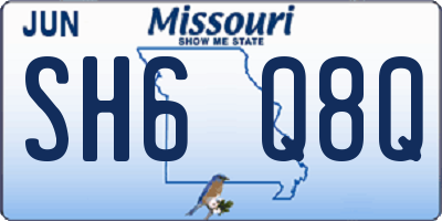 MO license plate SH6Q8Q