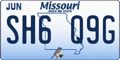 MO license plate SH6Q9G