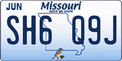 MO license plate SH6Q9J