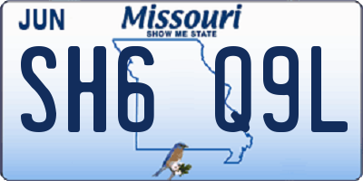 MO license plate SH6Q9L