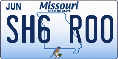 MO license plate SH6R0O