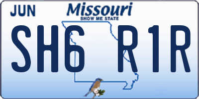 MO license plate SH6R1R