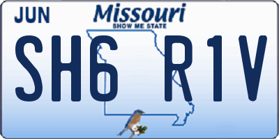 MO license plate SH6R1V