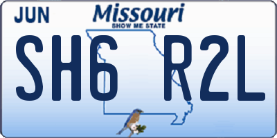 MO license plate SH6R2L