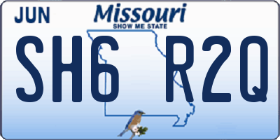 MO license plate SH6R2Q