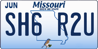 MO license plate SH6R2U
