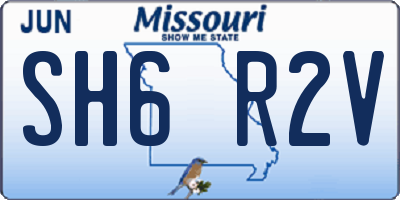 MO license plate SH6R2V