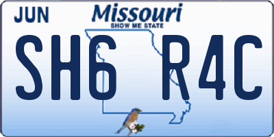 MO license plate SH6R4C