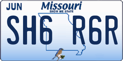 MO license plate SH6R6R