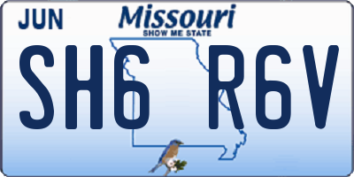 MO license plate SH6R6V