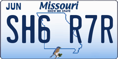 MO license plate SH6R7R