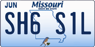 MO license plate SH6S1L