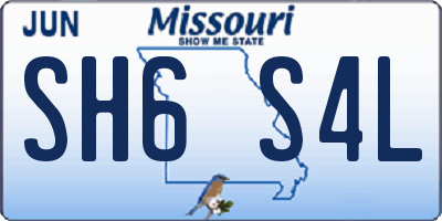 MO license plate SH6S4L