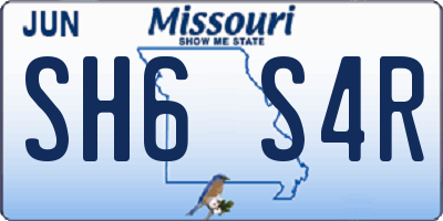 MO license plate SH6S4R