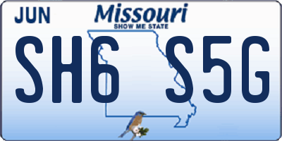 MO license plate SH6S5G