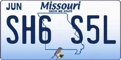 MO license plate SH6S5L