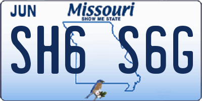 MO license plate SH6S6G
