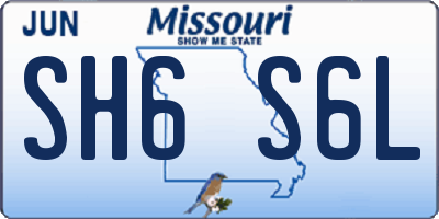 MO license plate SH6S6L