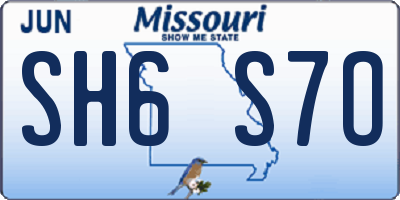MO license plate SH6S7O