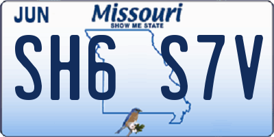MO license plate SH6S7V