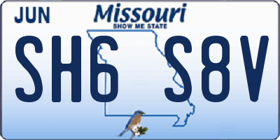 MO license plate SH6S8V
