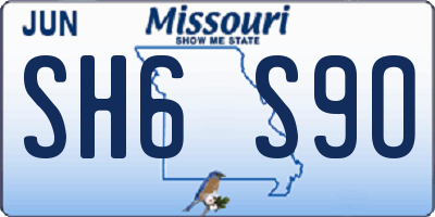 MO license plate SH6S9O