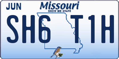 MO license plate SH6T1H