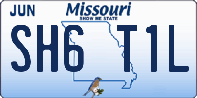 MO license plate SH6T1L