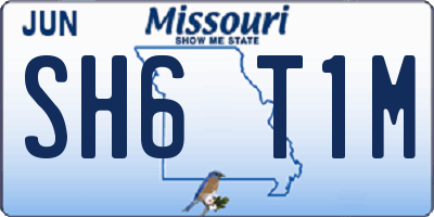 MO license plate SH6T1M